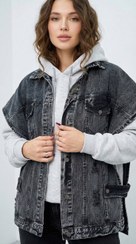 تصویر وست جین زنانه - آبی Vest