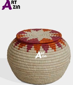 تصویر جا برنجی حصیری بزرگ خمره 16-20 کیلویی - کد: 276 