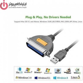 تصویر تبدیل USB2.0 به Paralell Centronics 36Pin مدل UGREEN CR124-20225 