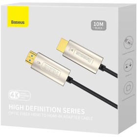 تصویر کابل HDMI به HDMI 4K فیبر نوری باسئوس مدل WKGQ050101 طول 10متر Baseus HDMI to HDMI 4K optical fiber cable, model WKGQ050101, 10 meters long