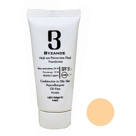 تصویر فلویید ضد آفتاب پوست مختلط تا چرب بیزانس بژ روشن شماره 10 اصل Byzance Sunscreen Fluid Combination to Oily Skin Light Beige 10