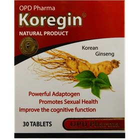 تصویر قرص جینسینگ Koregin بسته 30 عددی او پی دی فارما Opd Pharma Koregin 60 Tablets