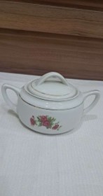 تصویر قندان چینی طرح گل سرخ 