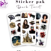 تصویر پک 3تایی استیکر شفاف دارک 