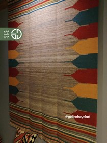 تصویر گلیم دستباف 2متری مدل قشقایی مدرن کد 13937 modern qashqai kilim