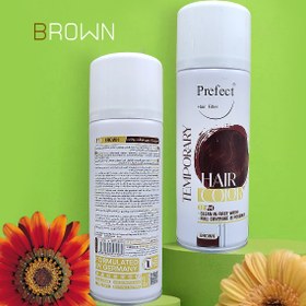 تصویر اسپری مو رنگی پرفکت شماره 11 قهوه ای Brown (150 میل) Perfect brownTemporary Hair Color Spray NO.11-150ml