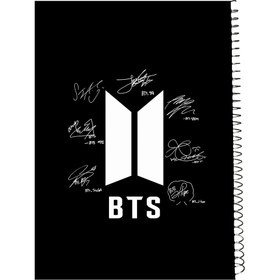 تصویر دفتر مشق ۱۰۰ برگ سیمی طرح بی تی اس مجموعه ۴ عددی 