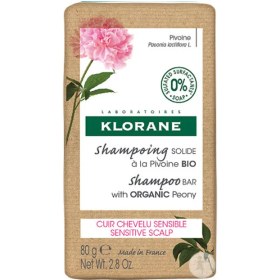 تصویر شامپو خشک تسکین دهنده و ضد تحریک کلوران klorane مدل گل صد تومانی shampoo bar with peony 80g اصل خرید فرانسه 