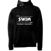 تصویر هودی ورزشی شنا فشن لاین SWM 45 | مشکی/سفید 
