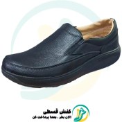 تصویر کفش مجلسی چرم گاوی طبی مردانه 