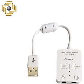 تصویر کارت صدا کابلی USB 7.1HD دی نت 