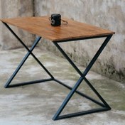 تصویر میز کامپیوتر چوب فلز مدل چیستا Chista model wood & metal computer desk