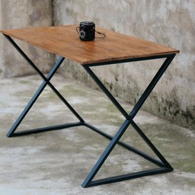 تصویر میز کامپیوتر چوب فلز مدل چیستا Chista model wood & metal computer desk