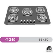 تصویر گاز صفحه 5شعله شیشه ایی پودنیس مدل G210 