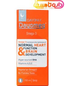 تصویر محلول خوراکی دیومگ دایونیکس 150میل dayomeg dayonix omega 3 syrup 150ml