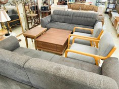 تصویر مبل مینیمال 8 نفره طوسی اقساط ۱۸ ماهه برای بازنشستگان تامین اجتماعی 