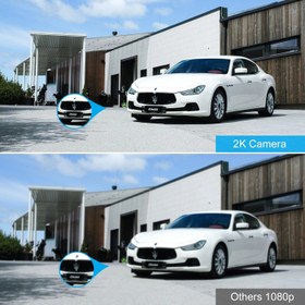 تصویر دوربین امنیتی خورشیدی BEENOCAM 2K با باتری بی‌سیم و دید در شب رنگی 