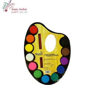 تصویر آبرنگ 12 رنگ پالتی کوچک 