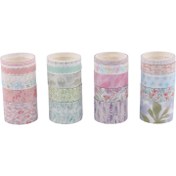 تصویر چسب واشی طرح فانتزی XM-JD2645D بسته 10 عددی Washi XM-JD2645D 2m Tape Pack Of 10