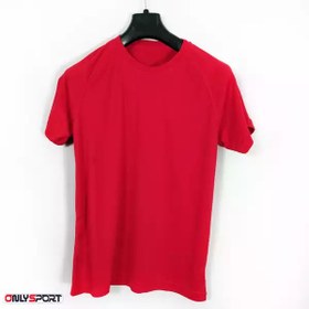 تصویر تیشرت ورزشی مردانه زنانه فلامنت خام قرمز 