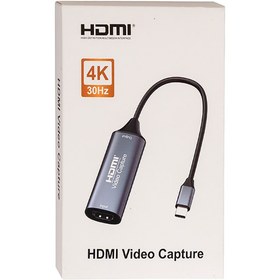 تصویر کارت کپچر اکسترنال USB Type-C USB Capture Card HDMI to USB 2.0 Type-C Collector 4K Video Recording Box Game Live