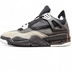 تصویر کفش بسکتبال نایک ایر جردن ۴ مشکی طوسی 