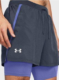 تصویر شلوارک ۲ در ۱ ۵ اینچی لانچ برند under armour Launch 5'' 2-In-1 Shorts