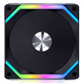 تصویر فن کیس لیان لی مدل UNI FAN SL120 V2 RGB – BLACK Lian Li UNI FAN SL120 V2 RGB Triple Pack - Black