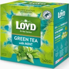 تصویر دمنوش کیسه ای لوید حاوی چای سبز و نعناع 20 عددی LOYD Green Tea with Mint 