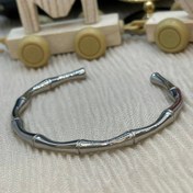 تصویر دستبند بنگل استخوانی استیل 