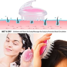 تصویر ماساژور سر دستی سیلیکونی shampoo brush