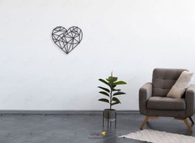 تصویر استیکر چوبی قلب کد 0011 استیکر جنس چوبی قلب مشکی