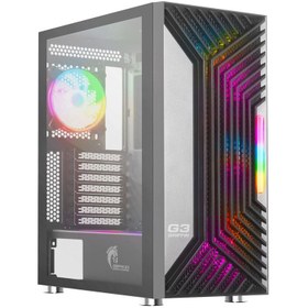تصویر کیس کامپیوتر گرین GRIFFIN G3 RGB Mid Tower مشکی Green GRIFFIN G3 RGB Mid Tower Black Computer Case