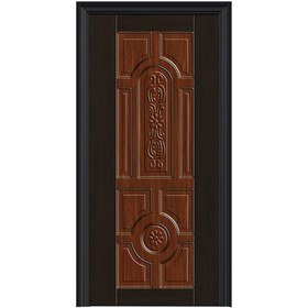 تصویر درب اتاقی اچ پی ال ملامینه طرح کسری گلدار - دو رو روکش HPL HPL anti-scratch melamine room door with floral design