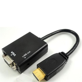 تصویر تبدیل HDMI to VGA ا HDMI to VGA Adaptor HDMI to VGA Adaptor