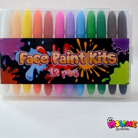 تصویر رنگ صورت کودکان 12 رنگ (face paint) 