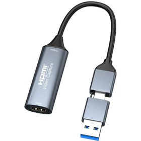 تصویر کارت کپچر HDMI TO type c & USB3.0 مدل HDVC14-2C 