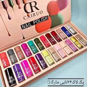 تصویر لاک ناخن CR بسته ۲۴ عددی با ویتامینه و برق ناخن 