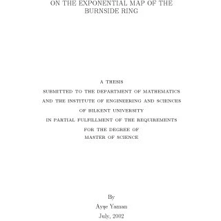 خرید و قیمت دانلود کتاب On the exponential map of the Burnside ring ...