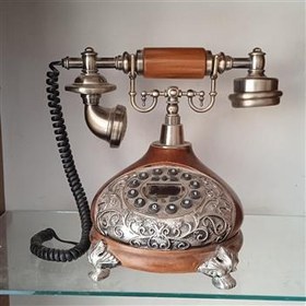 تصویر تلفن رومیزی طرح تلفنهای قدیمی سلطنتی 