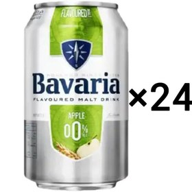 تصویر نوشیدنی آبجو بدون الکل باواریا با طعم سیب باکس 24 عددی Bavaria Bavaria