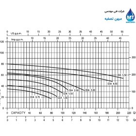 تصویر الکتروپمپ سانتریفوژ دو پروانه چدنی 2 اسب تکفاز آبارا مدل CDA2.00M 