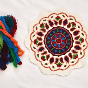 تصویر پته خام گرد بادام قطر 45 سانت 