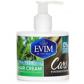 تصویر کرم مو روغن درخت چای ایویم حجم 250 میلی لیتر ا Evim Tea Tree Oil Hair Cream 250ml Evim Tea Tree Oil Hair Cream 250ml