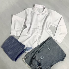 تصویر شومیز زنانه سفید کد ۳۷۲ 