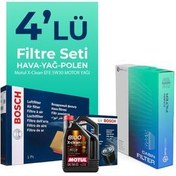 تصویر ست فیلتر خودرو مجموعه تعمیر و نگهداری دیزلی BOSCH OPEL COMBO 1.5 با روغن موتور MOTUL 2018 2025 4 عدد Otto Filter 