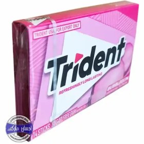 تصویر آدامس تریدنت بادکنکی بدون شکر trident ( بسته ی ۱۴ عددی) ا trident trident