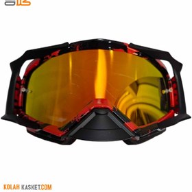 تصویر عینک موتور سواری کراسی ردلاین مدل RED ARMY Crossy Redline motorcycle riding glasses RED ARMY model