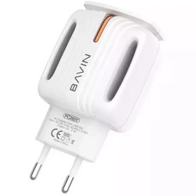 تصویر شارژر دیواری فست شارژ لایتنینگ باوین BAVIN 2.4A Dual Port USB Adapter Charger PC265Y 