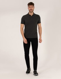 تصویر خرید اینترنتی شلوار جین مردانه سیاه پیر کاردین 863312 Siyah Slim Fit Jean Pantolon 50269059-VR046